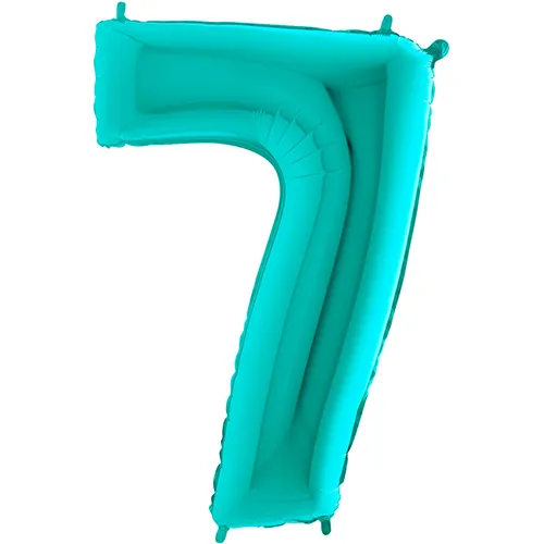 [G177Ti-P] Grabo Chiffre '7' Tiffany 40" - Ballon Aluminium