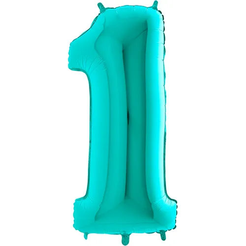 [G171Ti-P] Grabo Chiffre '1' Tiffany 40" - Ballon Aluminium