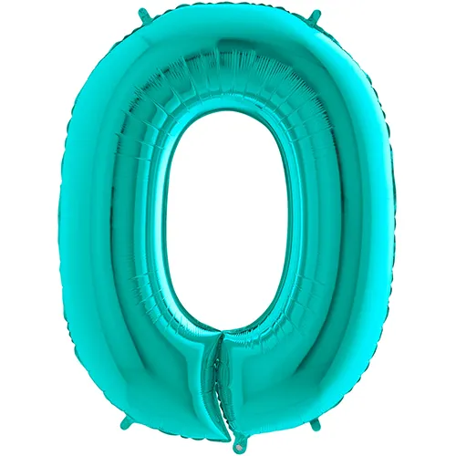 [G170Ti-P] Grabo Number '0' Tiffany 40" - Foil Balloon