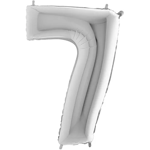 [G097S-P] Grabo Chiffre '7' Argent 40" - Ballon Aluminium