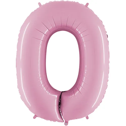 [G070PP-P] Grabo Number '0' Pastel Pink 40" - Foil Balloon