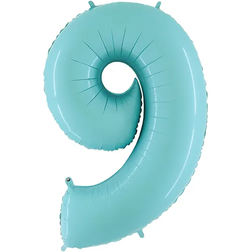 [G069PB-P] Grabo Number '9' Pastel Blue 40" - Foil Balloon