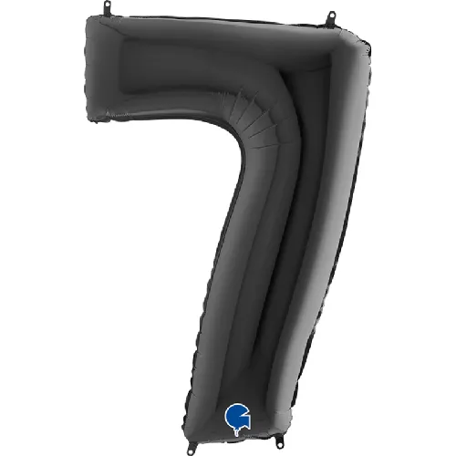 [G047K-P] Grabo Chiffre '7' Noir 40" - Ballon Aluminium