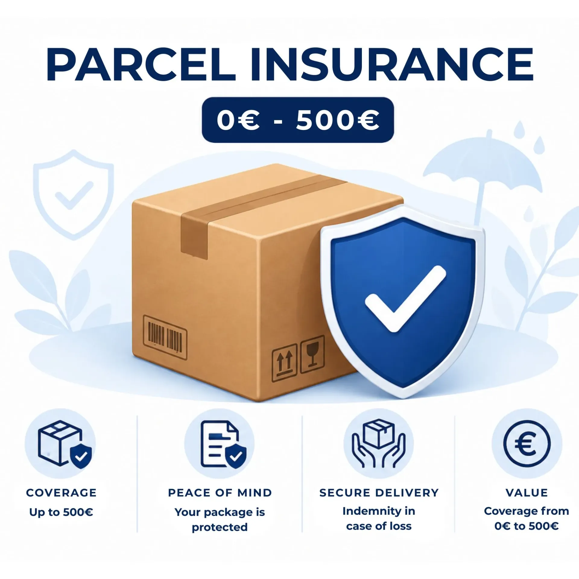 Assurance colis 0 € - 500 €